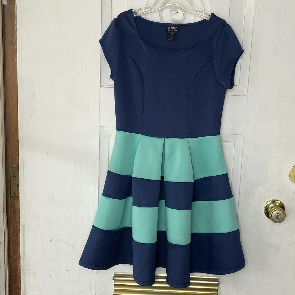 Blue and turquoise kids dress